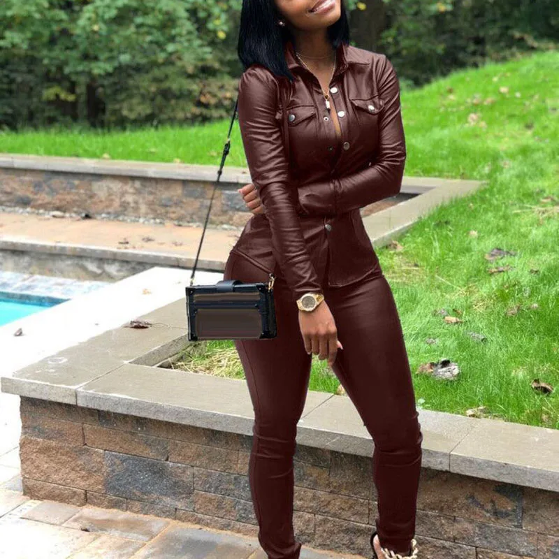 Clothes Clubwear Jumpsuit Solid color Long Sleeves Buttons Hoodies Tops Long Pants Trousers Set Women Casual Hot
Clothes Clubwear Jumpsuit Solid color Long Sleeves Buttons Hoodies Tops Long Pants Trousers Set Women Casual Hot