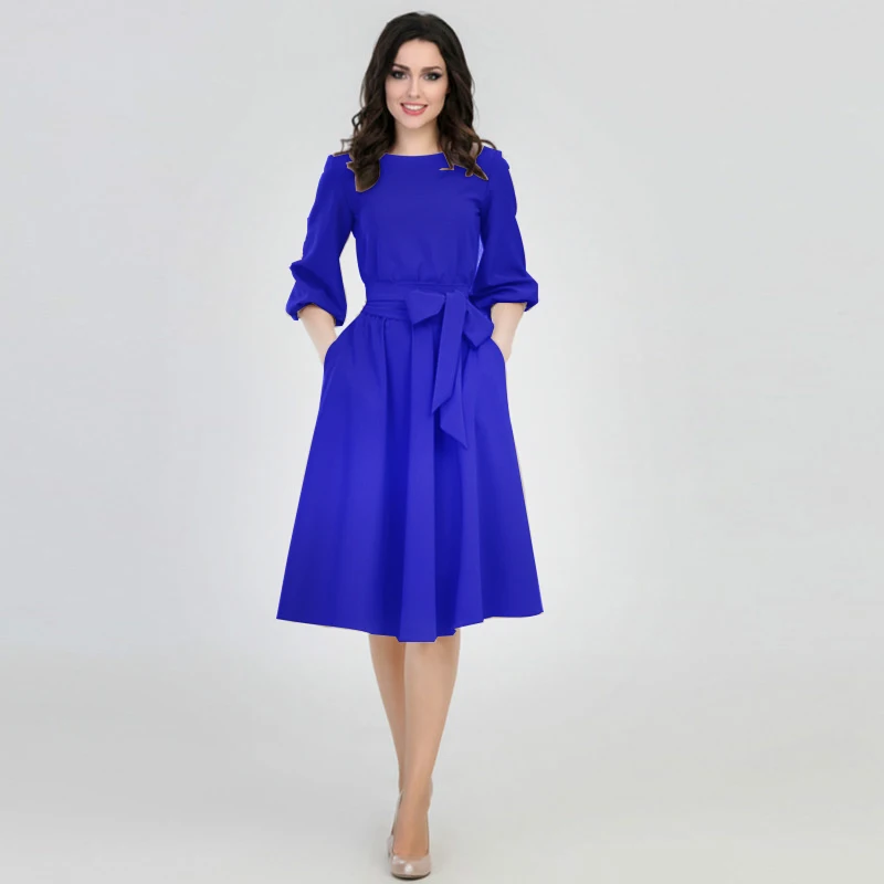 Women Spring Dresses Casual A-line Solid Sashes Mid-calf Lantern Sleeve Empire O-neck
Women Spring Dresses Casual A-line Solid Sashes Mid-calf Lantern Sleeve Empire O-neck