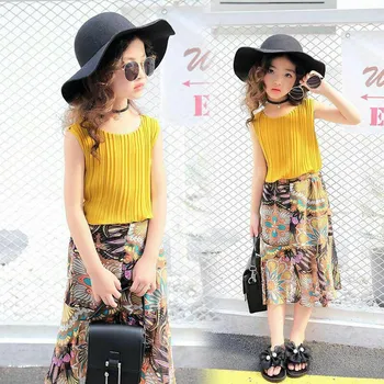 Baby Girl Outfit Sets summer Cotton Kids Baby Girl Chiffon Blouse Vest Tops Flower Dress Skirt Set Outfits Clothes Yellow F503
Baby Girl Outfit Sets summer Cotton Kids Baby Girl Chiffon Blouse Vest Tops Flower Dress Skirt Set Outfits Clothes Yellow F503