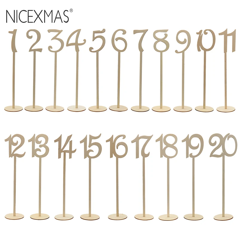 NICEXMAS 20pcs Number 1-20 Wooden Table Numbers Holder Base for Wedding Home Party Decorations Signs
NICEXMAS 20pcs Number 1-20 Wooden Table Numbers Holder Base for Wedding Home Party Decorations Signs
