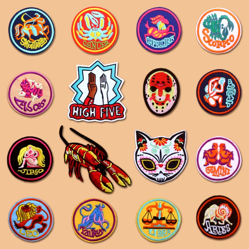 Twelve Constellations Lobster Cat Animal Embroidered Patches Iron On For Clothing Hat DIY Stripes Applique Badge Stickers Clothe
Twelve Constellations Lobster Cat Animal Embroidered Patches Iron On For Clothing Hat DIY Stripes Applique Badge Stickers Clothe