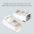 Ugreen Cat6 RJ45 Connector 8P8C Modular Ethernet Cable Head Plug Gold-plated Cat 6 Crimp Network RJ 45 Crimper Connector Cat6