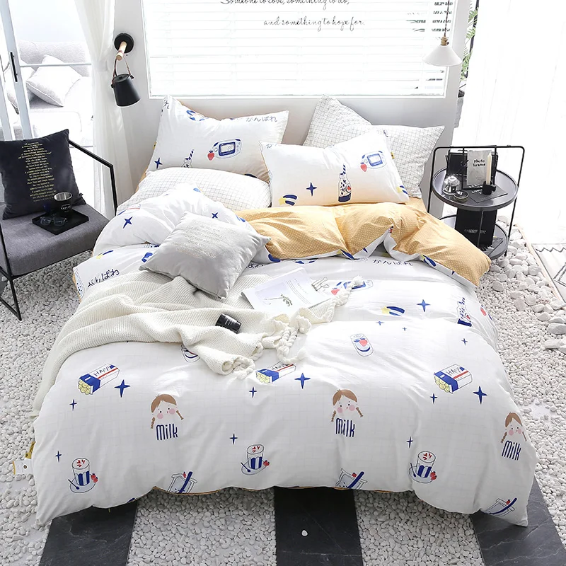 Home Textile King Queen Full Bed Linens Cartoon Little Girl Pattern Duvet Cover Sheet Pillowcase Boy Kid Teen Girl Bedding Sets
Home Textile King Queen Full Bed Linens Cartoon Little Girl Pattern Duvet Cover Sheet Pillowcase Boy Kid Teen Girl Bedding Sets