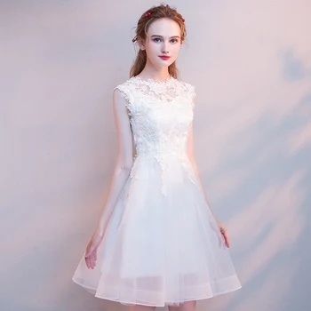 Lace Sleeveless Homecoming&Graduation Dresses Mini Sexy Women Formal Party Mesh Dress O-neck Evening Gown Vestidos De Festa
Lace Sleeveless Homecoming&Graduation Dresses Mini Sexy Women Formal Party Mesh Dress O-neck Evening Gown Vestidos De Festa