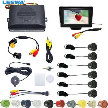 LEEWA Car 4.3" LCD Monitor + 6 Sensors Parking Sensor + 2pcs CCD Camera Dual Visual Rearview Video Parking Radar System #CA1011
LEEWA Car 4.3" LCD Monitor + 6 Sensors Parking Sensor + 2pcs CCD Camera Dual Visual Rearview Video Parking Radar System #CA1011