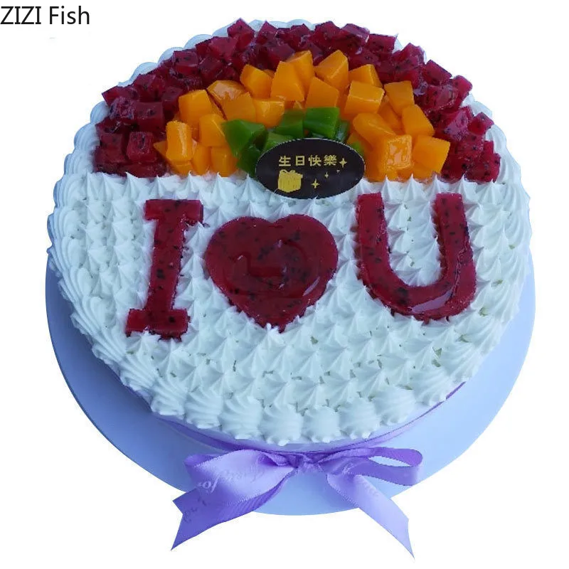 Simulation cake model fruit Birthday cake model Fake cake display Plastic sample Shooting props Wedding decoration molds tools