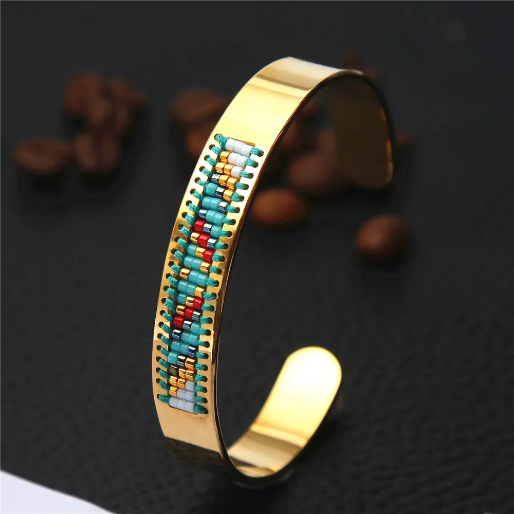 New H-Grade Elegant Titanium Stainless Steel Open-end Beads Charm Bracelet Multi Colors For Women Men Bangle Femme Jewelry
New H-Grade Elegant Titanium Stainless Steel Open-end Beads Charm Bracelet Multi Colors For Women Men Bangle Femme Jewelry