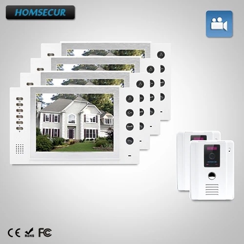 HOMSECUR 8" Wired Video Door Entry Security Intercom with One Button Unlock 2C4M : TC011-W Camera(White)+TM801R-W Monitor(White)
HOMSECUR 8" Wired Video Door Entry Security Intercom with One Button Unlock 2C4M : TC011-W Camera(White)+TM801R-W Monitor(White)