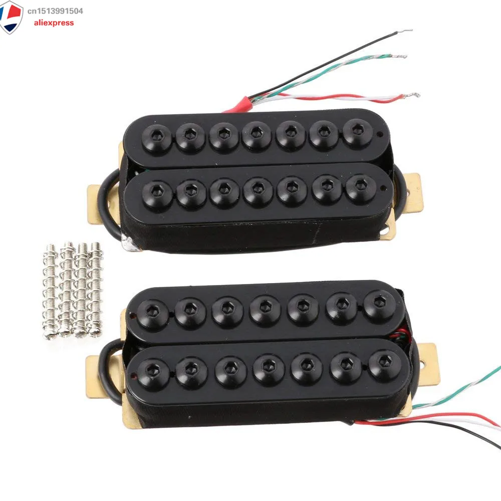 Electric Guitar Pickup 2PCS Ceramic Magnet 7 String Guitar Humbucker Pickup Neck & Bridge Pickups Black
Electric Guitar Pickup 2PCS Ceramic Magnet 7 String Guitar Humbucker Pickup Neck & Bridge Pickups Black