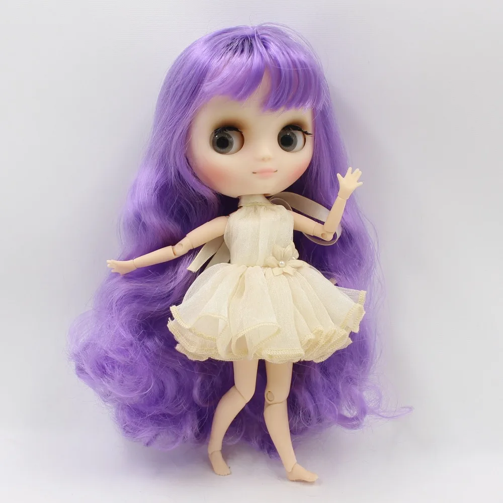 Free shipping blyth middie doll 1/8 20cm matte frosted face joint body purple hair with bangs/fringes gift toy BL
Free shipping blyth middie doll 1/8 20cm matte frosted face joint body purple hair with bangs/fringes gift toy BL