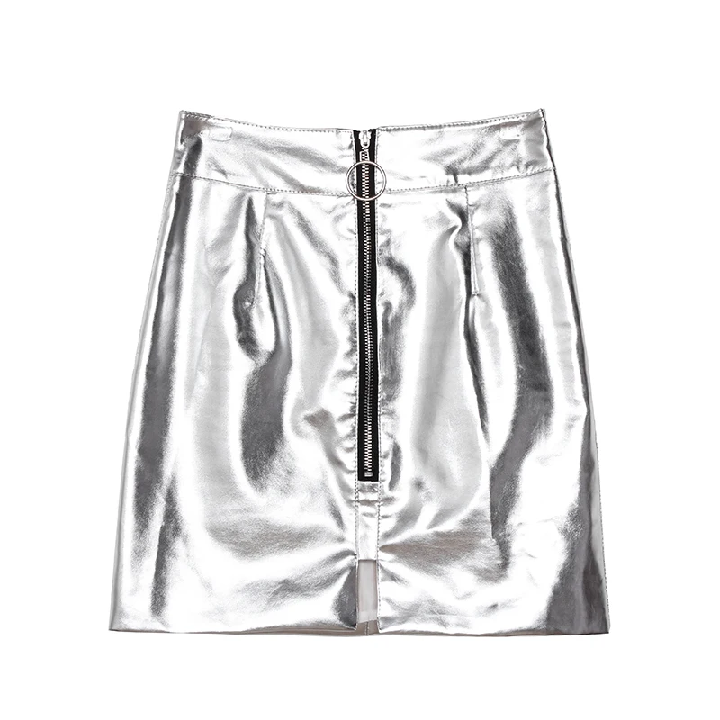 PERHAPS U PU patent leather high street solid pencil mini empire zipper silver black short skirt S0086
PERHAPS U PU patent leather high street solid pencil mini empire zipper silver black short skirt S0086