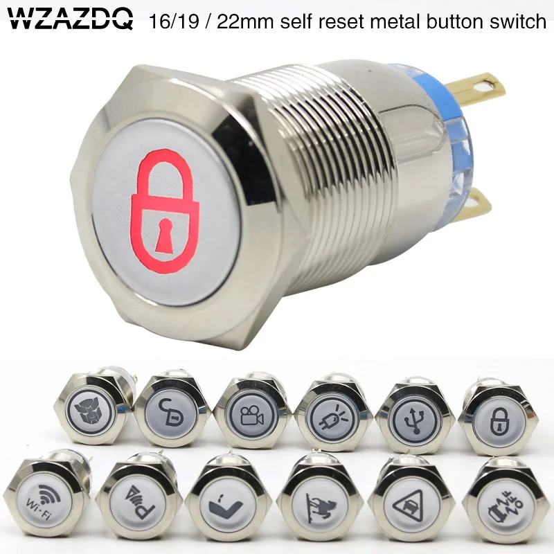 High quality metal button switch 16mm19mm22mm self-reset multiple figures can be customized for the whole switch 12v 24v 110v
High quality metal button switch 16mm19mm22mm self-reset multiple figures can be customized for the whole switch 12v 24v 110v