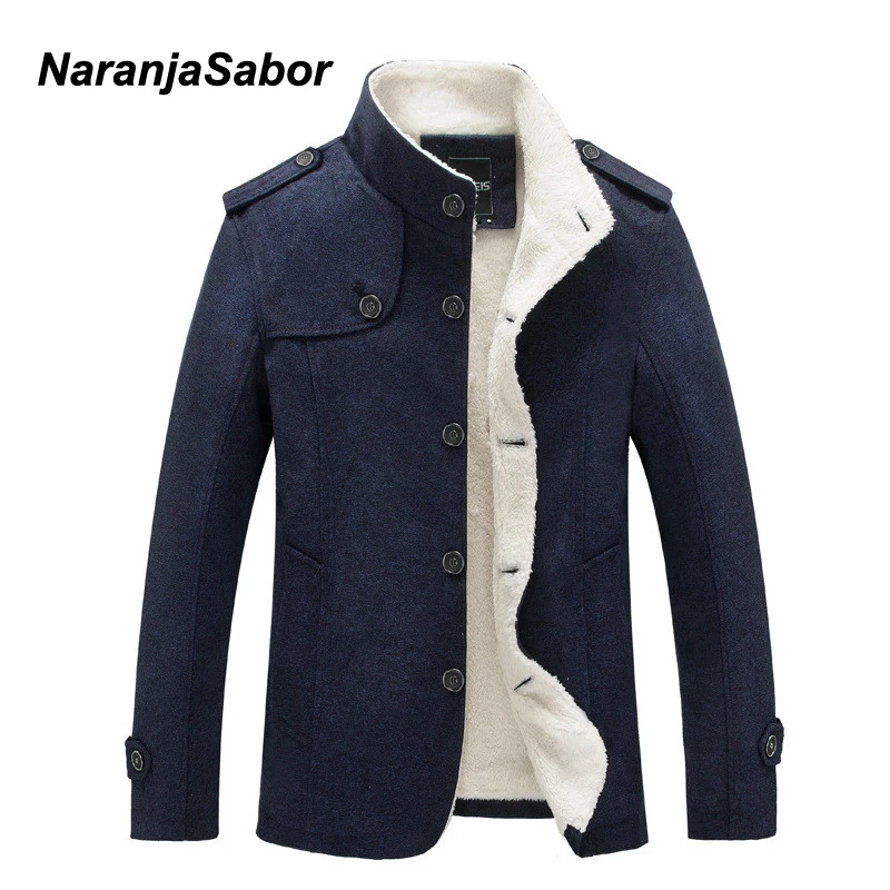 NaranjaSabor Winter Men's Coat Fleece Lined Thick Warm Woolen Coats Autumn Overcoat Male Wool Blend Jackets Brand Clothing N484
NaranjaSabor Winter Men's Coat Fleece Lined Thick Warm Woolen Coats Autumn Overcoat Male Wool Blend Jackets Brand Clothing N484
