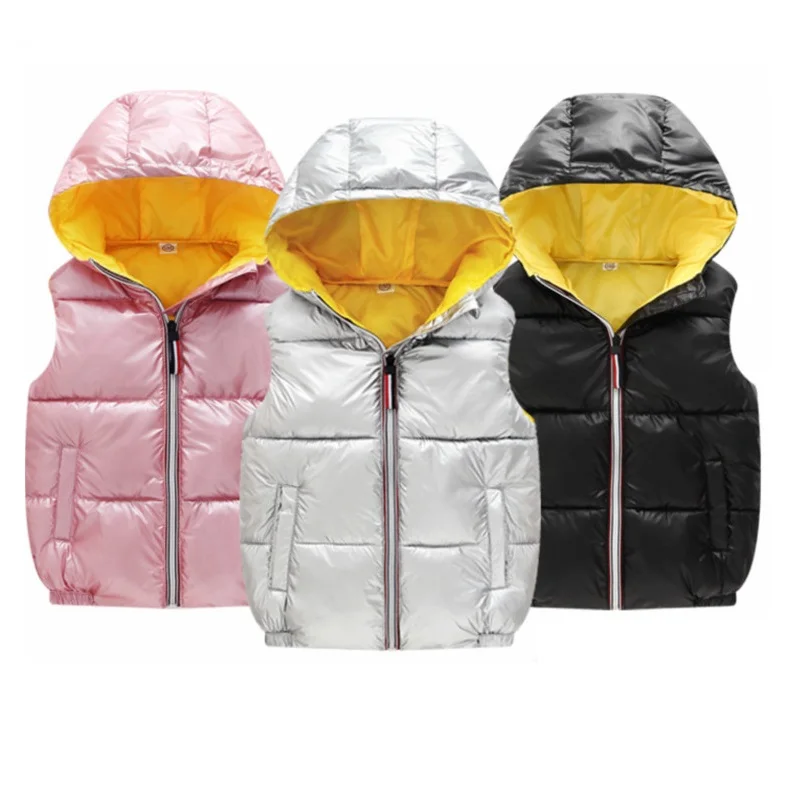 Children winter waistcoat toddler boys vest Coats vest for girls infant baby Silver hooded vest kids fall windbreaker jacket
Children winter waistcoat toddler boys vest Coats vest for girls infant baby Silver hooded vest kids fall windbreaker jacket