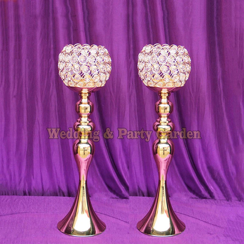 42cm Tall Gold Plated Metal Candle Holder Crystal Table Candelabra For Home Wedding Centerpieces Candlestick Holder Decor
42cm Tall Gold Plated Metal Candle Holder Crystal Table Candelabra For Home Wedding Centerpieces Candlestick Holder Decor