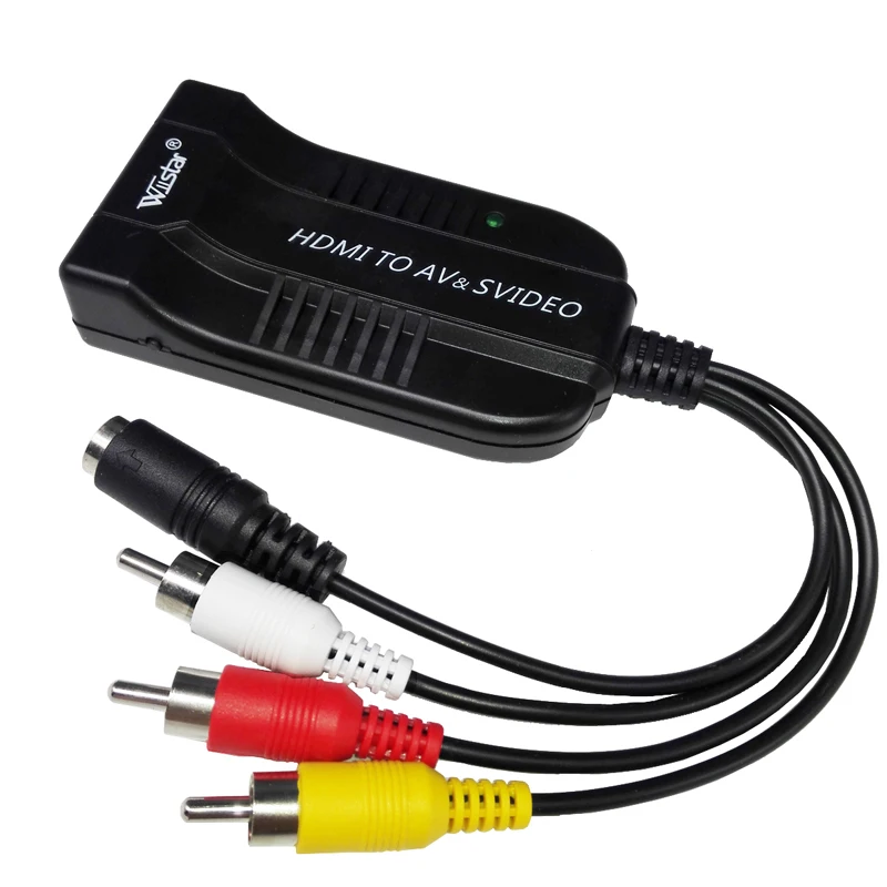 1080P HDMI to Male AV 3RCA CVBS/S-Video Audio Video Converter Adapter HDMI2AV Support NTSC/PAL
1080P HDMI to Male AV 3RCA CVBS/S-Video Audio Video Converter Adapter HDMI2AV Support NTSC/PAL