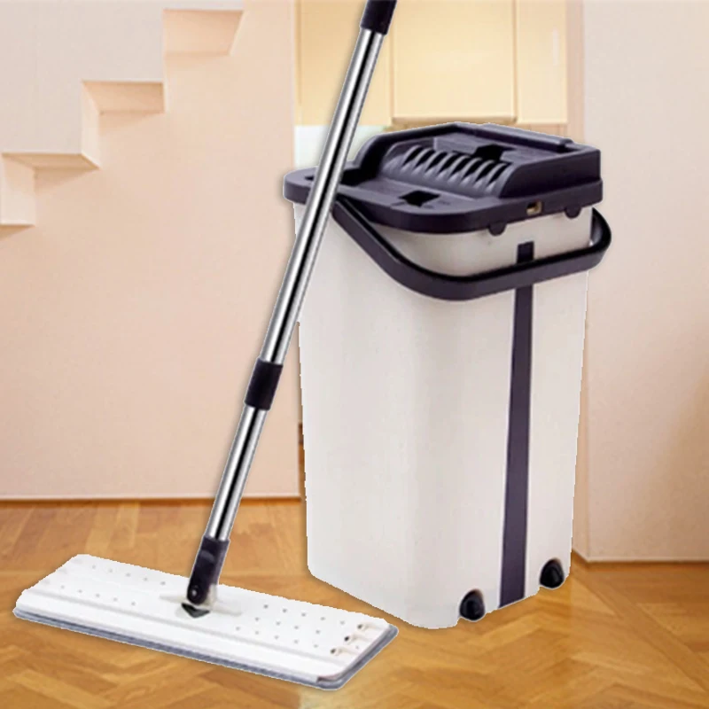 Free Hand Flat Squeeze Mop and Bucket Wringing Floor Cleaning Mop Microfiber Mop Pads Wet or Dry Usage on Hardwood Laminate Tile
Free Hand Flat Squeeze Mop and Bucket Wringing Floor Cleaning Mop Microfiber Mop Pads Wet or Dry Usage on Hardwood Laminate Tile