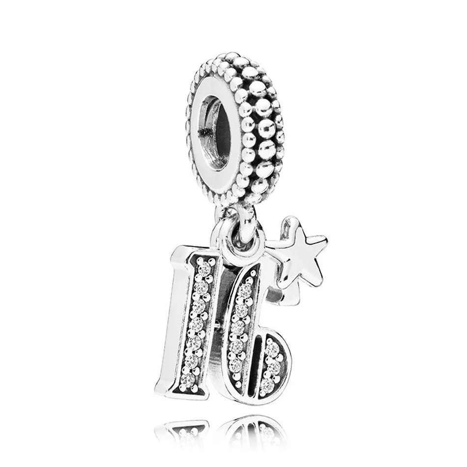 925 Sterling Silver DIY Jewelry 16 Years of Love Dangle Charm fit Lady Bracelet Bangle Girl Gift Clear CZ
925 Sterling Silver DIY Jewelry 16 Years of Love Dangle Charm fit Lady Bracelet Bangle Girl Gift Clear CZ