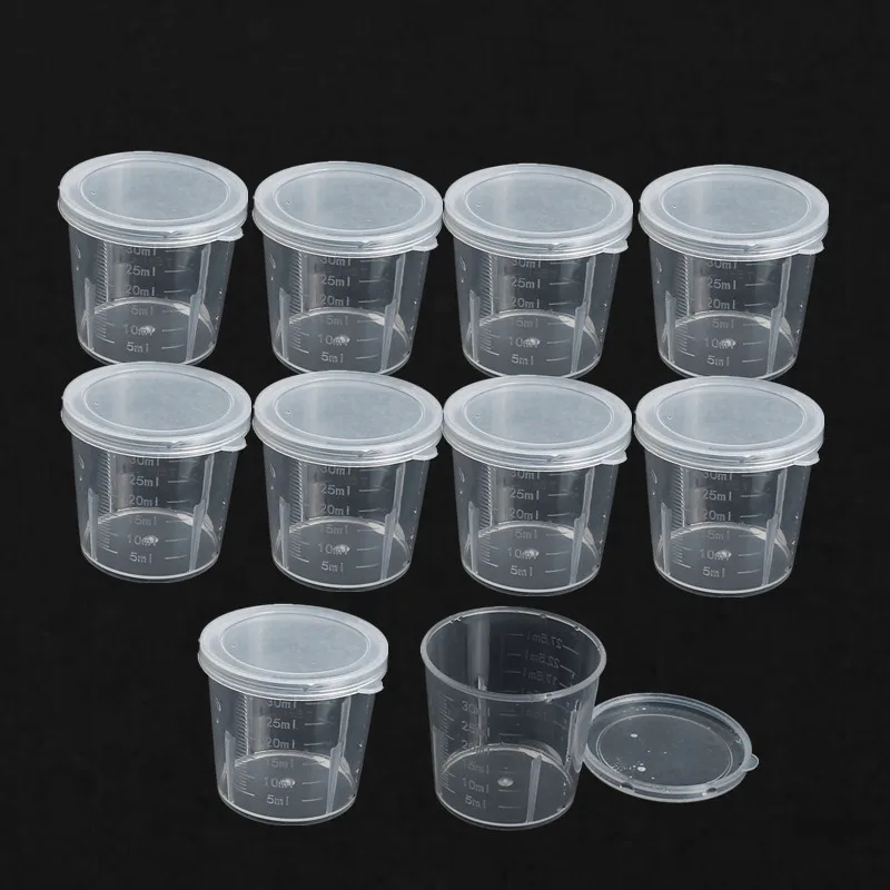 Kicute 10Pcs Plastic Graduated Laboratory Bottle Lab Test Measuring 30ml Container Cups with Cap Plastic Liquid Measuring Cups
Kicute 10Pcs Plastic Graduated Laboratory Bottle Lab Test Measuring 30ml Container Cups with Cap Plastic Liquid Measuring Cups