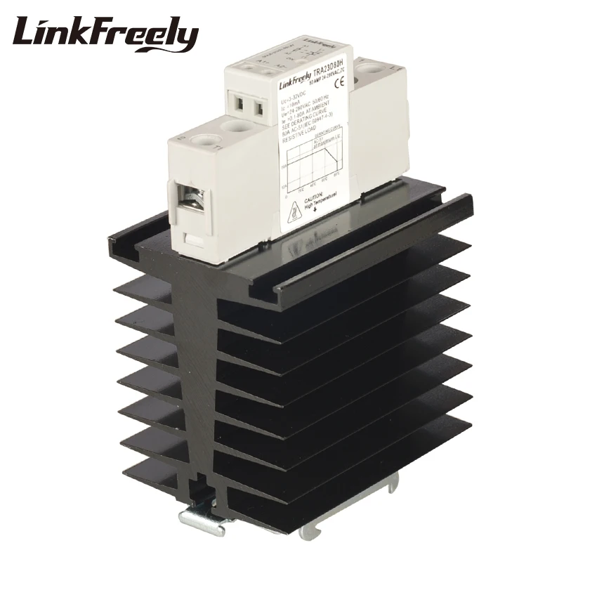 TRA23D80H 80A Integrated Heat Sink SSR Solid State Relay Din 24-280VAC Out 3V 5V 12V 24V 32VDC In Trigger Power Relay Controller
TRA23D80H 80A Integrated Heat Sink SSR Solid State Relay Din 24-280VAC Out 3V 5V 12V 24V 32VDC In Trigger Power Relay Controller