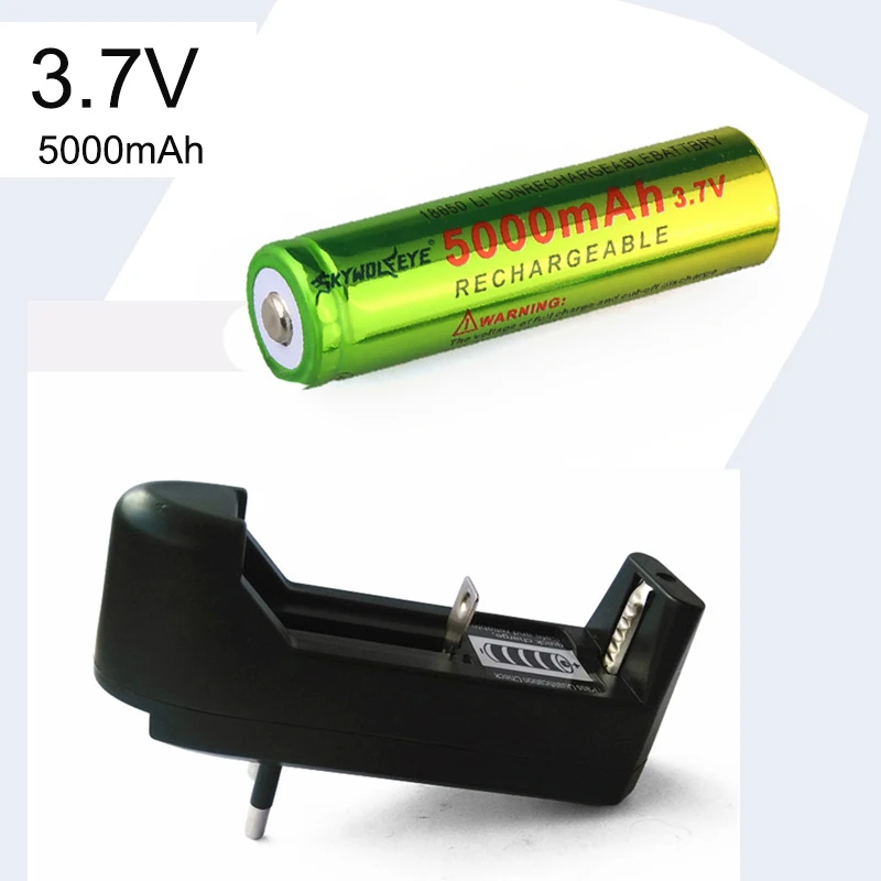 3.7V 5000mAH Li-ion Rechargeable 18650 Battery + EU / US Charger For Flashlight Torch Emergency Lighting Portable Devices Tools
3.7V 5000mAH Li-ion Rechargeable 18650 Battery + EU / US Charger For Flashlight Torch Emergency Lighting Portable Devices Tools