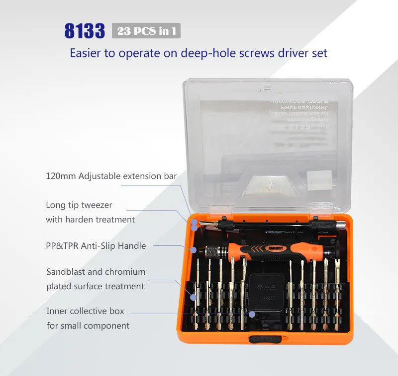 23 in 1 Professional Screwdriver Set Multi-tool Kit for Repair Watch Phones iPad PC Electronic Maintenance Hand Tools
23 in 1 Professional Screwdriver Set Multi-tool Kit for Repair Watch Phones iPad PC Electronic Maintenance Hand Tools