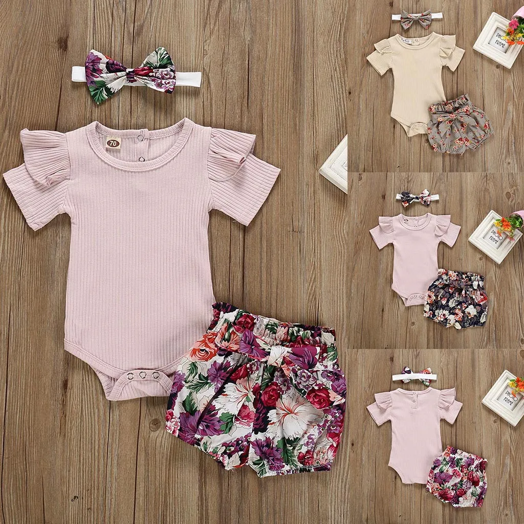 Newborn Infant Baby Girls Sets Romper +Flower Print Shorts +Headband 3Piece Child Clothing toddler Outfits 6 Months to 2 Years
Newborn Infant Baby Girls Sets Romper +Flower Print Shorts +Headband 3Piece Child Clothing toddler Outfits 6 Months to 2 Years