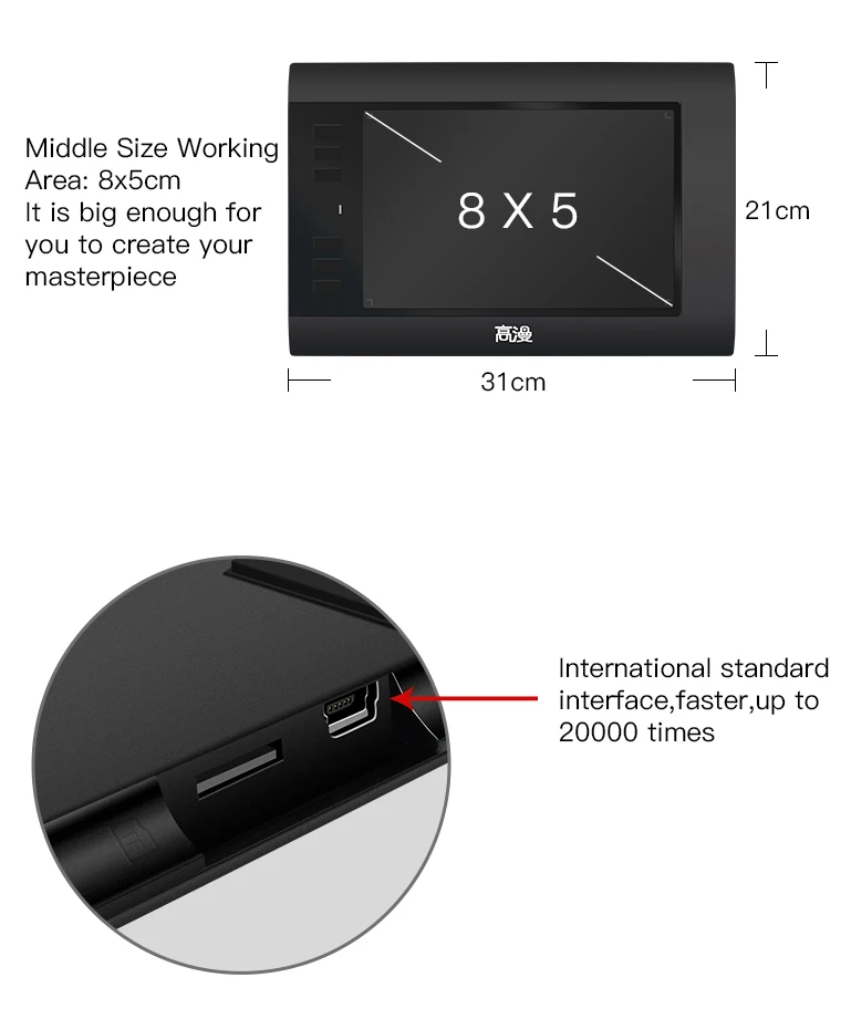 MESA DIGITALIZADORA TABLET PARA DESENHO GRÁFICO DIGITAL COM CANETA USB