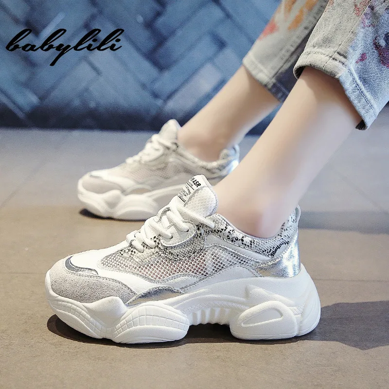 Woman Sneakers 2019 New Women Shoes Thick Soled Mesh Casual Breathable Walking Platform Ladies Tide Female Snake Print Dad Shoes
Woman Sneakers 2019 New Women Shoes Thick Soled Mesh Casual Breathable Walking Platform Ladies Tide Female Snake Print Dad Shoes