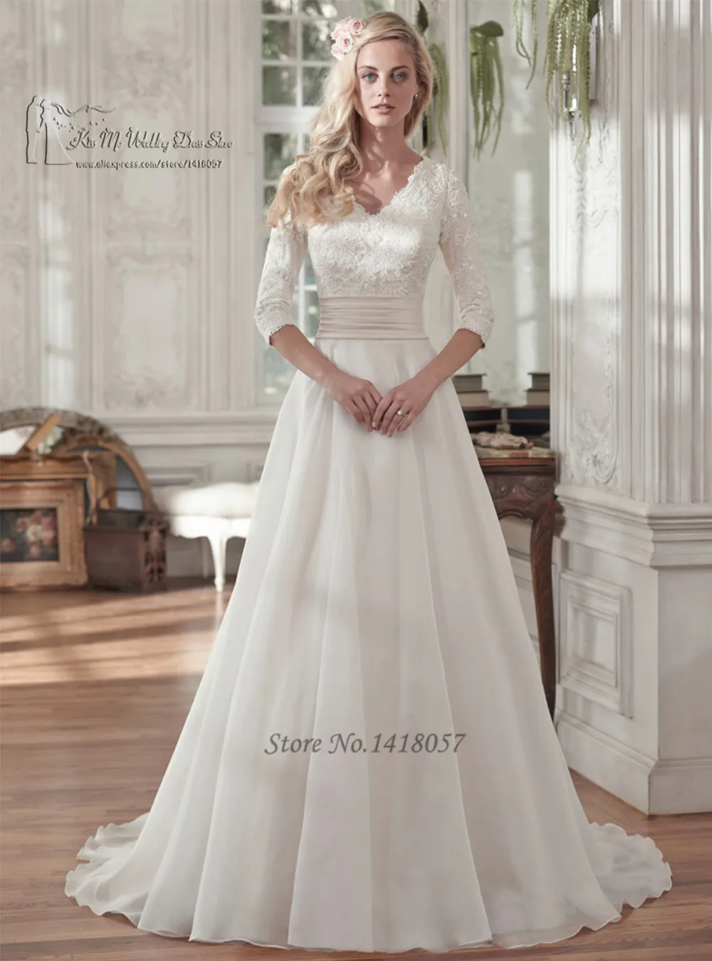 Vestido de Noiva 2016 Vintage Wedding Dresses Lace 3/4 Sleeves A Line Bridal Gowns Custom Made Buttons Trajes de Noiva
Vestido de Noiva 2016 Vintage Wedding Dresses Lace 3/4 Sleeves A Line Bridal Gowns Custom Made Buttons Trajes de Noiva
