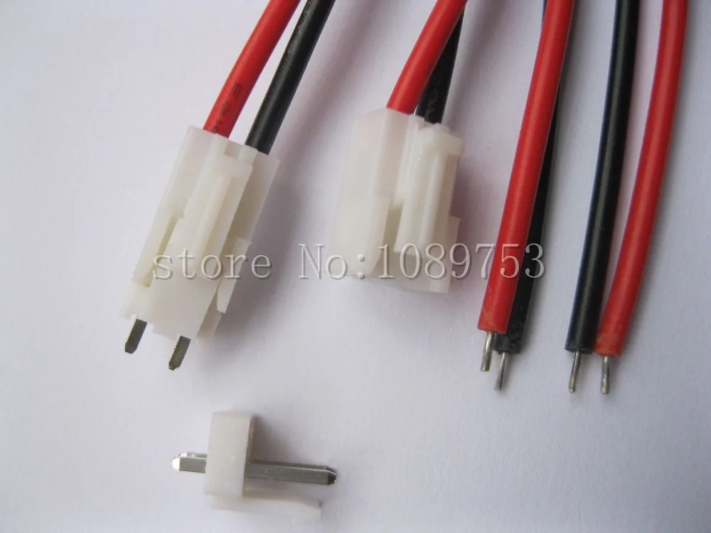 10 pcs VH3.96 3.96mm 2 Pin Female & Male Pin Connector 22AWG 200mm Leads