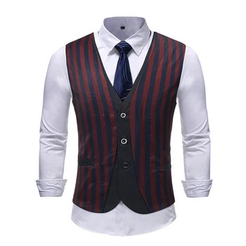Mens Classic Vertical Striped Suit Vest 2018 Autumn New Sleeveless Waistcoat Men Colete Masculino Wedding Business Dress Vests
Mens Classic Vertical Striped Suit Vest 2018 Autumn New Sleeveless Waistcoat Men Colete Masculino Wedding Business Dress Vests