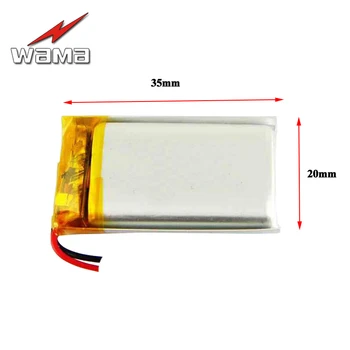WAMA 802035 500mAh 3.7V Li-polymer Rechargeable Battery Over-charge Protected PCB for UAV Remote RC Baron
WAMA 802035 500mAh 3.7V Li-polymer Rechargeable Battery Over-charge Protected PCB for UAV Remote RC Baron