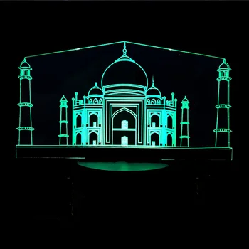 Novelty 7 Color Change Usb Home Decor Taj Mahal Building Modelling 3D Night Lights Church Table Lamp Led Bedside Sleep Lighting
Novelty 7 Color Change Usb Home Decor Taj Mahal Building Modelling 3D Night Lights Church Table Lamp Led Bedside Sleep Lighting