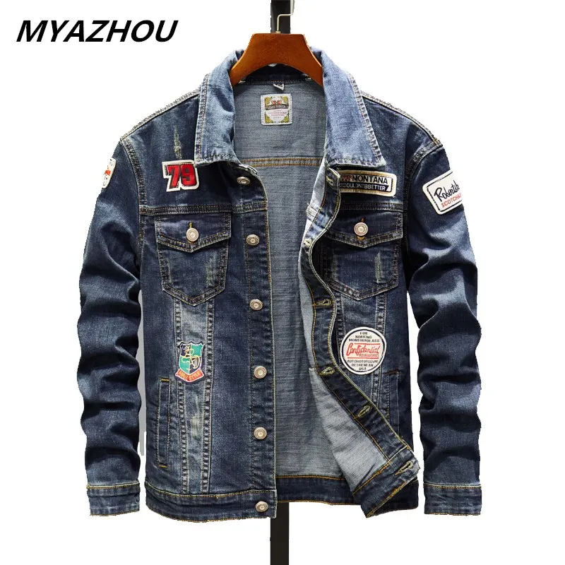 2019 new men's denim jacket high quality fashion embroidery denim jacket Slim casual street clothing retro men's denim jacket
2019 new men's denim jacket high quality fashion embroidery denim jacket Slim casual street clothing retro men's denim jacket