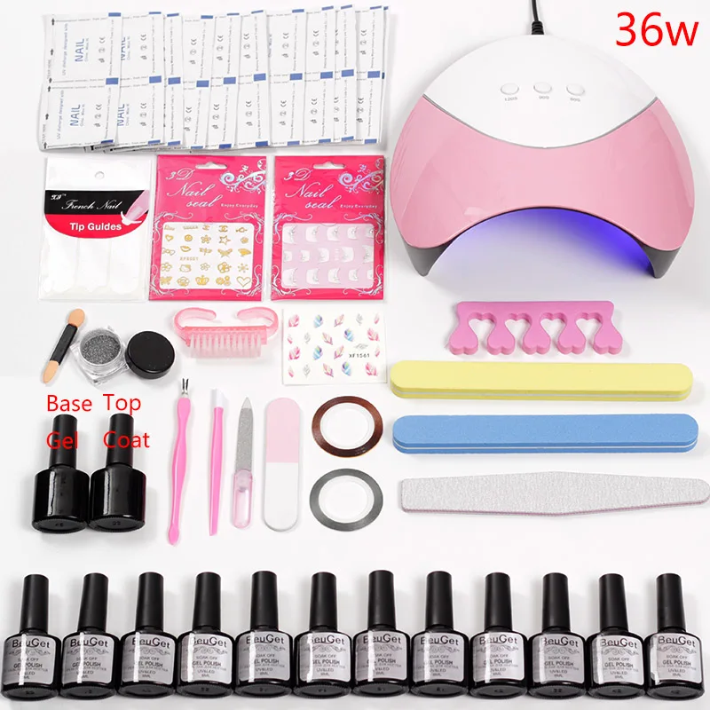 Manicure Set Articles for Nails 36w Led Uv Lamp Nail Laser Powder Set 6/12 Color Gel Varnish Polish Acrylic Top Base Coat Tools
Manicure Set Articles for Nails 36w Led Uv Lamp Nail Laser Powder Set 6/12 Color Gel Varnish Polish Acrylic Top Base Coat Tools