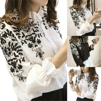 2019 New Hot Female Women Long Sleeve Embroidery Blouse Shirt Korean Flower Tops Fresh Shirt Plus Size
2019 New Hot Female Women Long Sleeve Embroidery Blouse Shirt Korean Flower Tops Fresh Shirt Plus Size