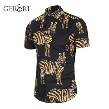 Gersri New Summer Zebra Printing Men Short Sleeve shirt 3D Shirt Casual shirt Mens Beach Hawaiian Shirt Casual Loose
Gersri New Summer Zebra Printing Men Short Sleeve shirt 3D Shirt Casual shirt Mens Beach Hawaiian Shirt Casual Loose