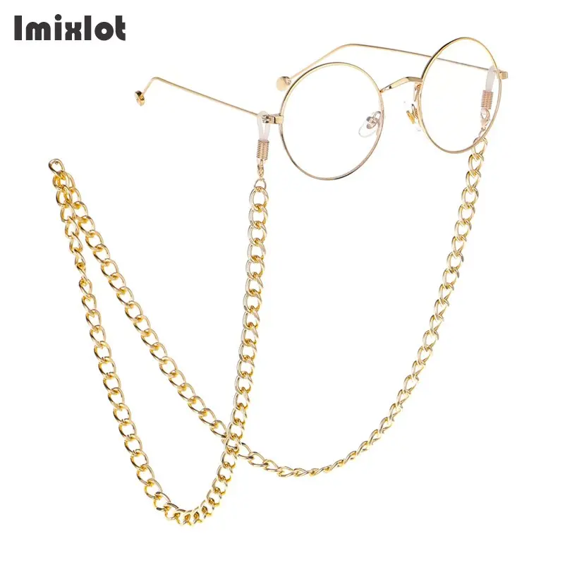 Gold/Silver Color Thick Sunglasses Lanyard Strap Necklace Metal Eyeglass Glasses Chain Cord Reading Glasses Strap
Gold/Silver Color Thick Sunglasses Lanyard Strap Necklace Metal Eyeglass Glasses Chain Cord Reading Glasses Strap