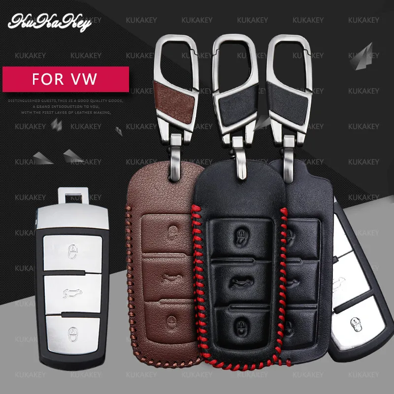 KUKAKEY Leather Car Key Case Cover For Volkswage VW Passat CC Magotan Smart Remote Car Key Shell Protection Car Styling
KUKAKEY Leather Car Key Case Cover For Volkswage VW Passat CC Magotan Smart Remote Car Key Shell Protection Car Styling