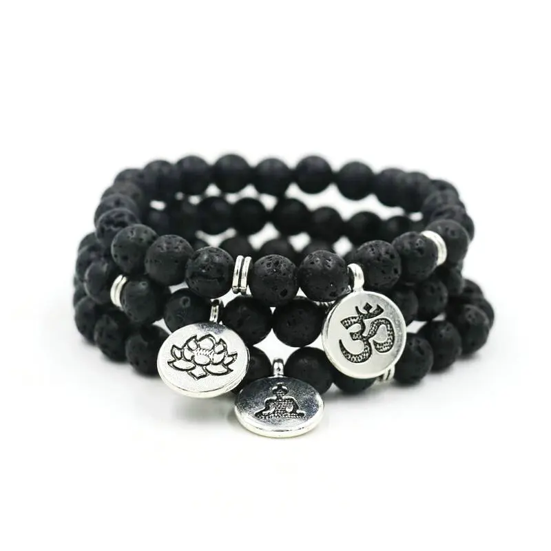 Natural Lava Volcanic Stone Buddhism Energy Prayer Beads OM Bracelet For Men Women Couples Lotus Buddha Charm Yoga Bracelet
Natural Lava Volcanic Stone Buddhism Energy Prayer Beads OM Bracelet For Men Women Couples Lotus Buddha Charm Yoga Bracelet