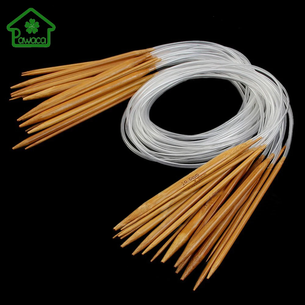 NEW 18Pcs 18 Sizes 2.0-10mm Nature Bamboo Circular Knitting Needles Set 40cm Tube Carbonized Knitted Needles Hand Crafts Tools
NEW 18Pcs 18 Sizes 2.0-10mm Nature Bamboo Circular Knitting Needles Set 40cm Tube Carbonized Knitted Needles Hand Crafts Tools