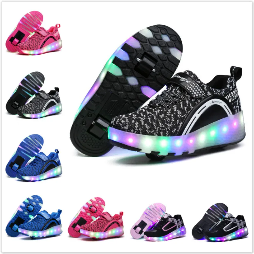 New Children Sports Casual Shoes With LED Lamp Flashing Light Kids Shoe Roller Skate Glowing Luminous Junior Boys Girls Sneakers
New Children Sports Casual Shoes With LED Lamp Flashing Light Kids Shoe Roller Skate Glowing Luminous Junior Boys Girls Sneakers
