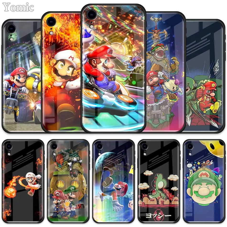 super mario bros Tempered Glass Case for Apple iPhone XR 7 8 6 6S Plus X XS MAX Cell Phone Case Cover Shell
super mario bros Tempered Glass Case for Apple iPhone XR 7 8 6 6S Plus X XS MAX Cell Phone Case Cover Shell
