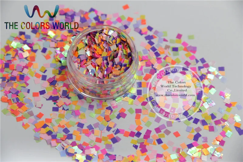 QN30-83 Mix 3MM size Iridescent Rainbow Colors Glitter Square Shapes paillette for nail and DIY decoration 50g/bag
QN30-83 Mix 3MM size Iridescent Rainbow Colors Glitter Square Shapes paillette for nail and DIY decoration 50g/bag