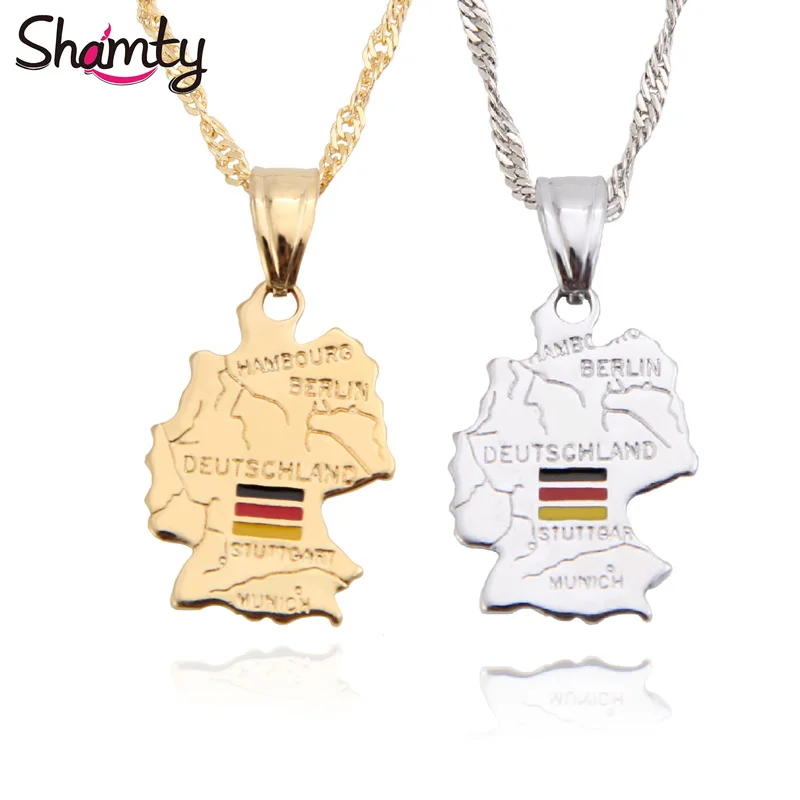 Shamty Deutschland Map Flag Necklace Pendants Pure Gold Color Silver Color Jewelry Germany Map German Unisex Gift Items
Shamty Deutschland Map Flag Necklace Pendants Pure Gold Color Silver Color Jewelry Germany Map German Unisex Gift Items