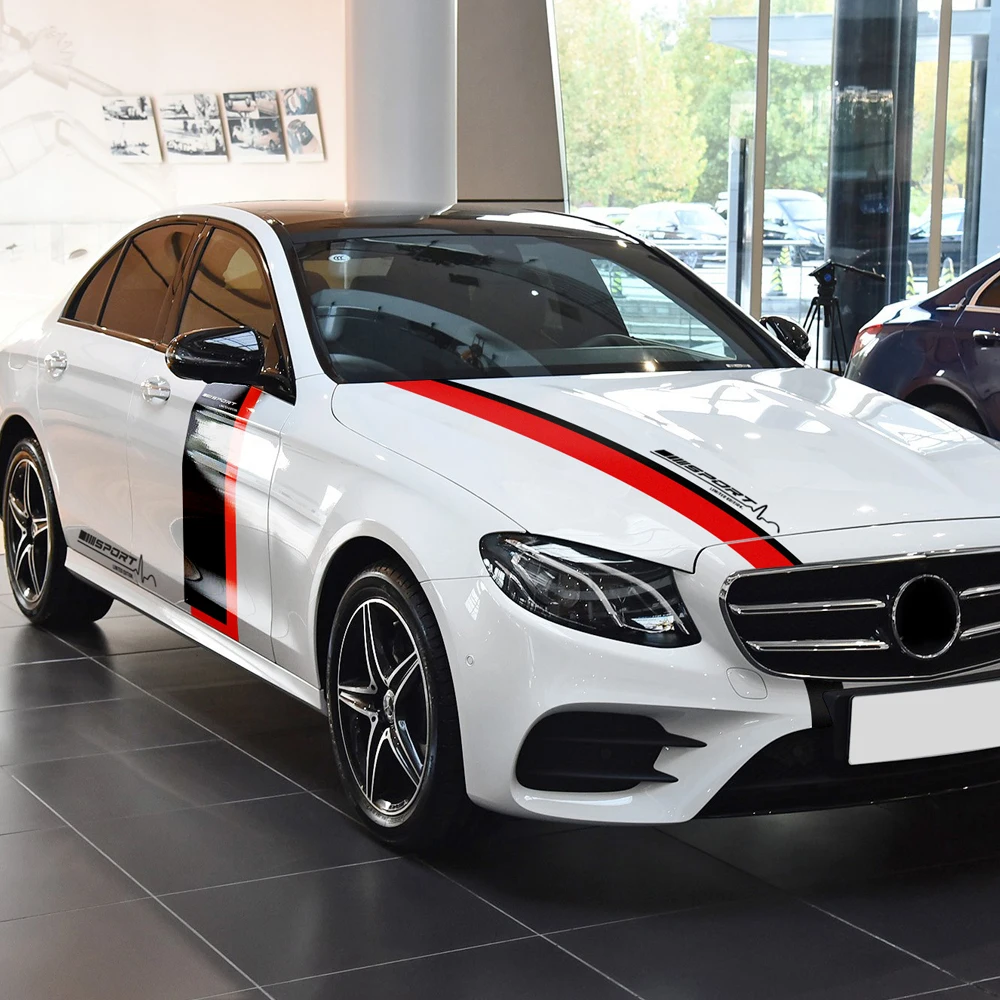 Car Hood Bonnet Top Rear Door Side Stripe Sticker Body Decal for Mercedes Benz amg A C E CLA class a45 w176 w204 w205 c63 w212
Car Hood Bonnet Top Rear Door Side Stripe Sticker Body Decal for Mercedes Benz amg A C E CLA class a45 w176 w204 w205 c63 w212