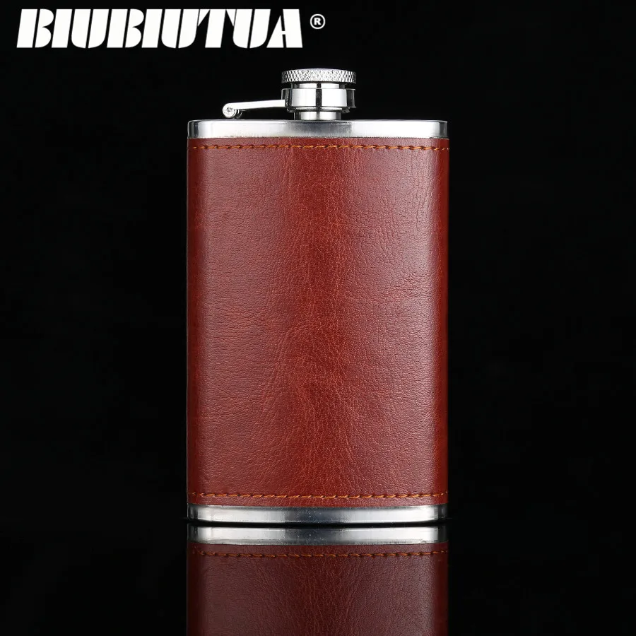 BIUBIUTUA 5oz Luxury Pocket Hip Flask Brown Leather Covered Small Stainless Steel Flask For Alcohol Portable Whiskey Flasks Gift
BIUBIUTUA 5oz Luxury Pocket Hip Flask Brown Leather Covered Small Stainless Steel Flask For Alcohol Portable Whiskey Flasks Gift