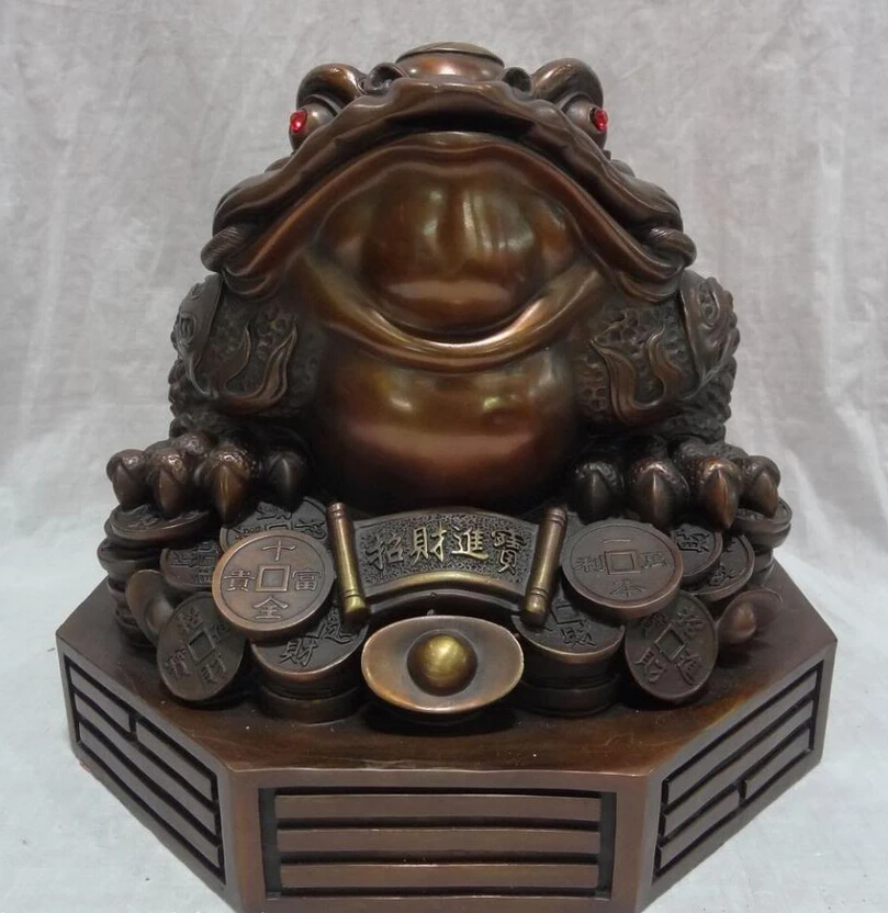 song voge gem S3164 12" Chinese Pure Bronze FengShui Animal BiXie YuanBao Coin Hoptoad Toad Statue
song voge gem S3164 12" Chinese Pure Bronze FengShui Animal BiXie YuanBao Coin Hoptoad Toad Statue