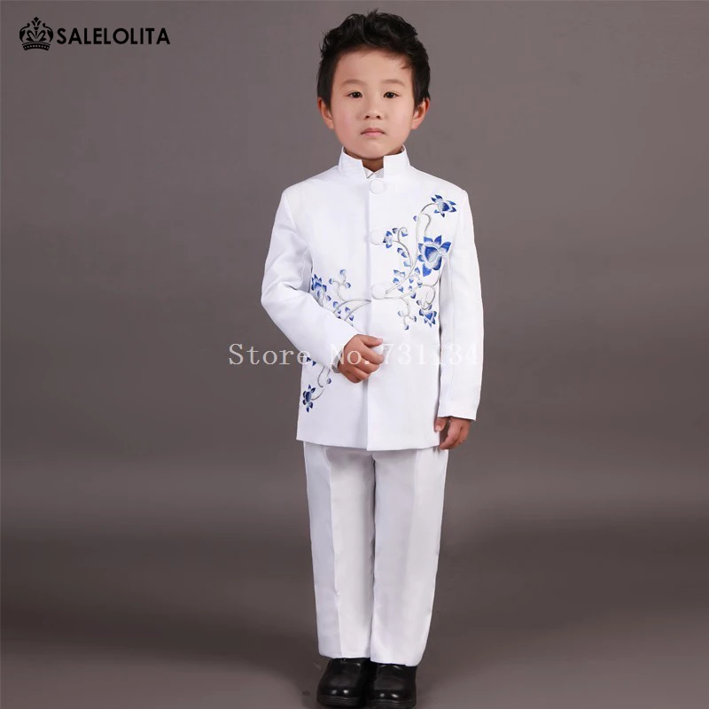 Traditional Stand Collar Children Boys Suits Costume Male Embroidery Suit Chinese Wedding Children Tuxedos Ancient Costume Suits
Traditional Stand Collar Children Boys Suits Costume Male Embroidery Suit Chinese Wedding Children Tuxedos Ancient Costume Suits
